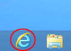タスクバーのInternet Explorer(32bit)例